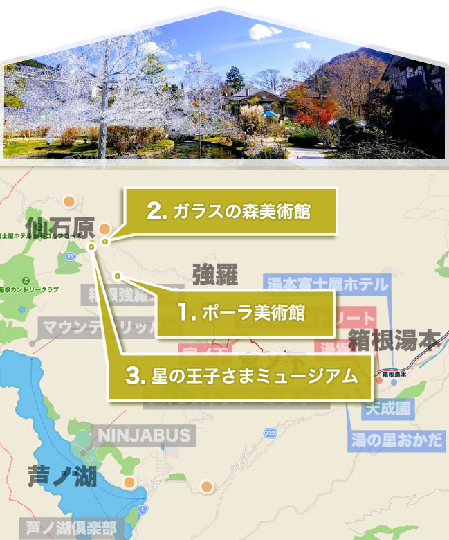 箱根 観光 ミュージアム マップ