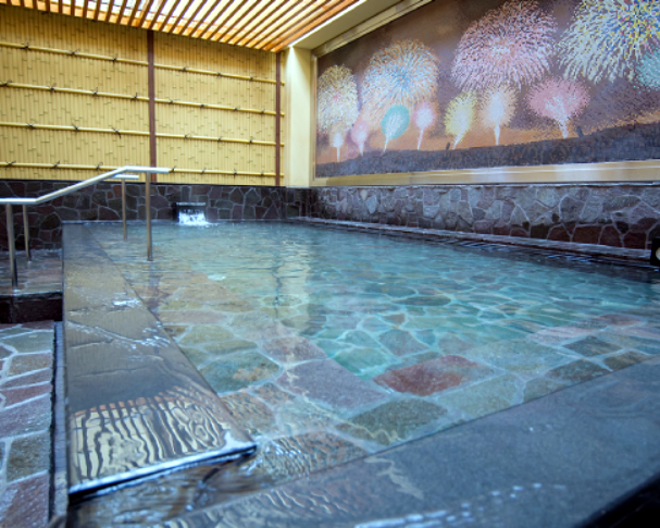 スーパー銭湯 東京 テルマー湯 露天風呂は、中伊豆から毎日運搬した天然温泉を使用！