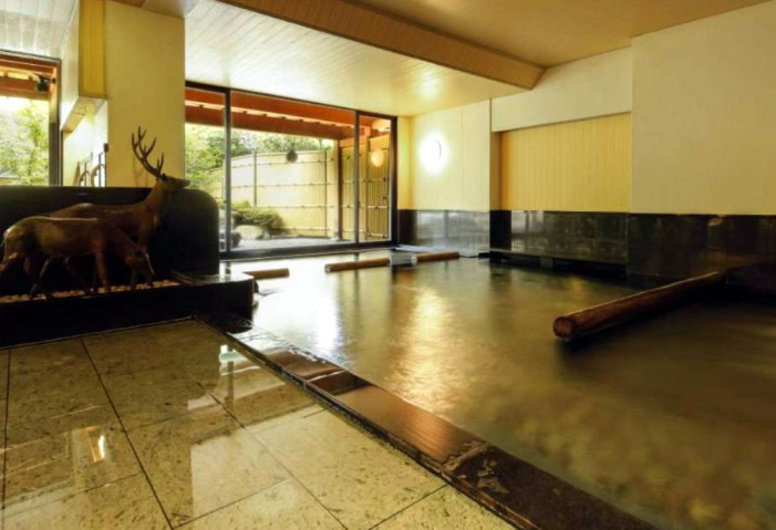 鹿の湯ホテル 湯の山温泉 温泉 日帰り 深風呂、ジェット、寝湯のある内風呂